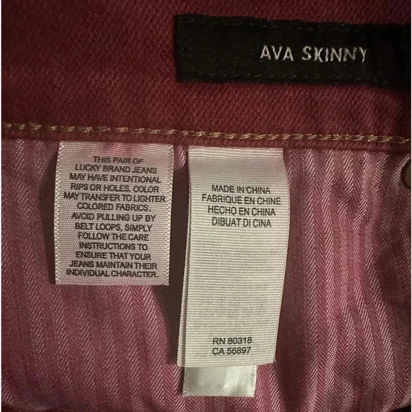 Lucky Brand Ava skinny maroon jeans size 8/29 - Picture 13 of 13